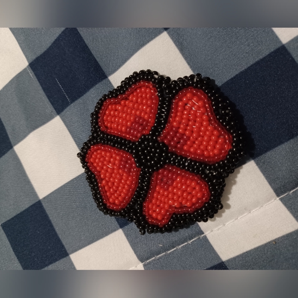 Flat beaded poppies ( Buy 3 Get The 4th 50% Off )